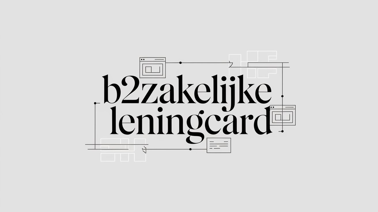 B2Zakelijke Leningcard Explained: The Smart Future of Business Finance in 2025