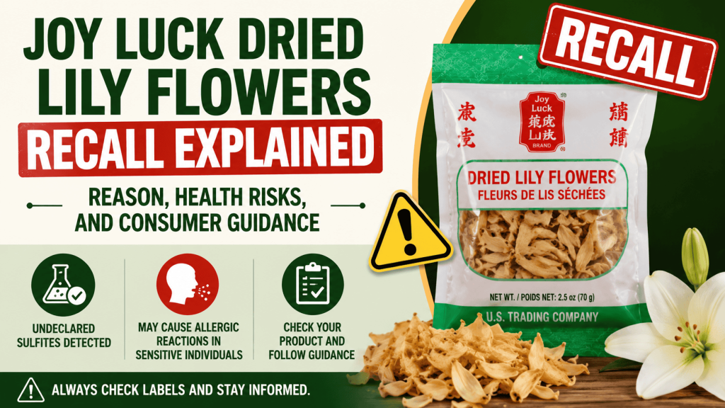 Joy Luck Dried Lily Flowers Recall Explained | Reason, Health Risks, and Consumer Guidance