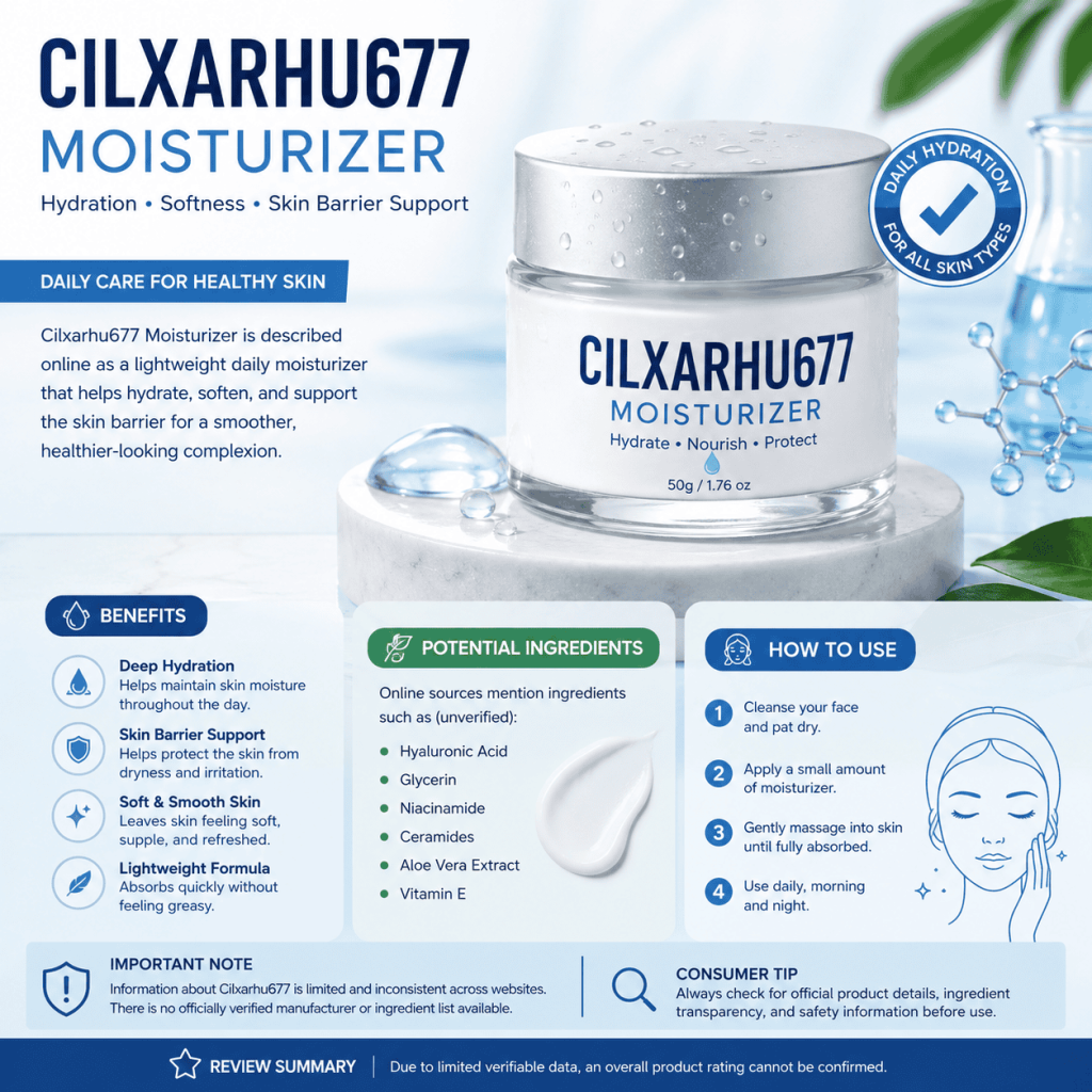 Cilxarhu677 Moisturizer Product | Benefits, Ingredients, Uses & Review