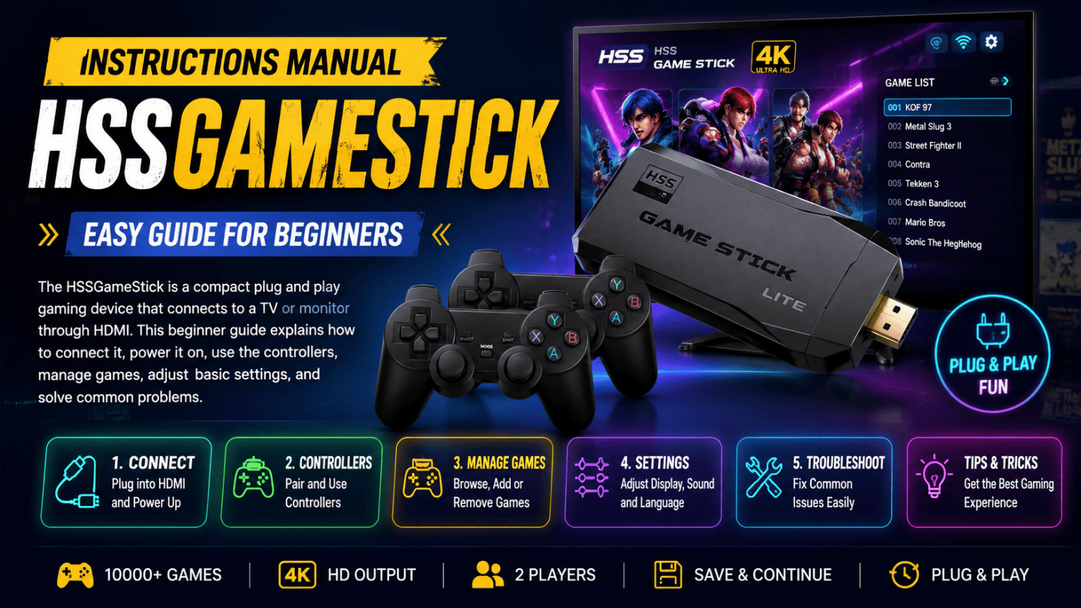 Instructions Manual HSSGameStick | Easy Guide for Beginners