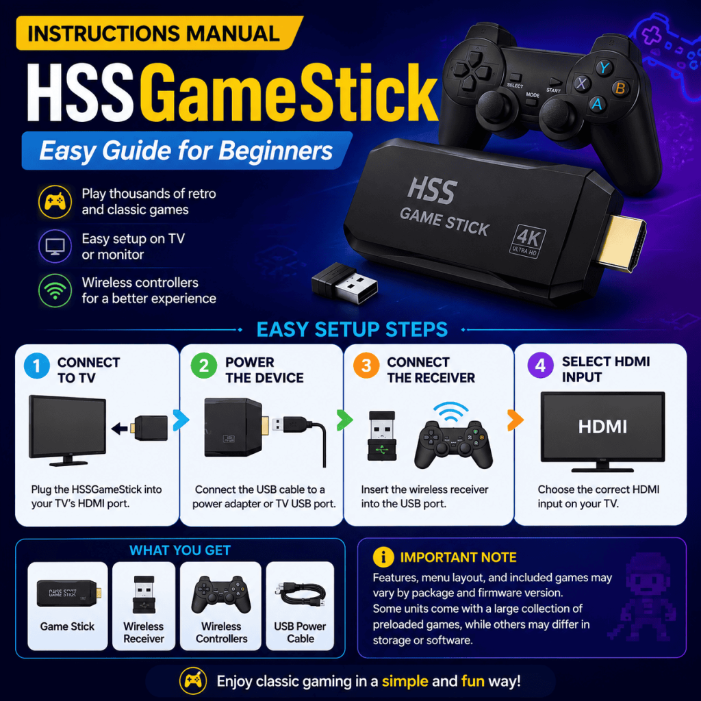 Instructions Manual HSSGameStick | Easy Guide for Beginners