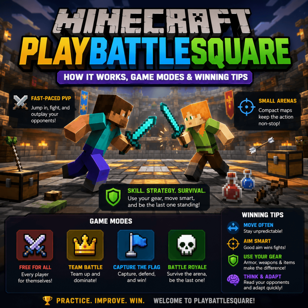 Minecraft PlayBattleSquare | How It Works, Game Modes & Winning Tips