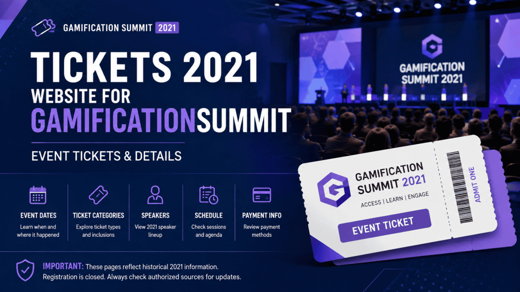 Tickets 2021 Website for GamificationSummit | Event Tickets & Details