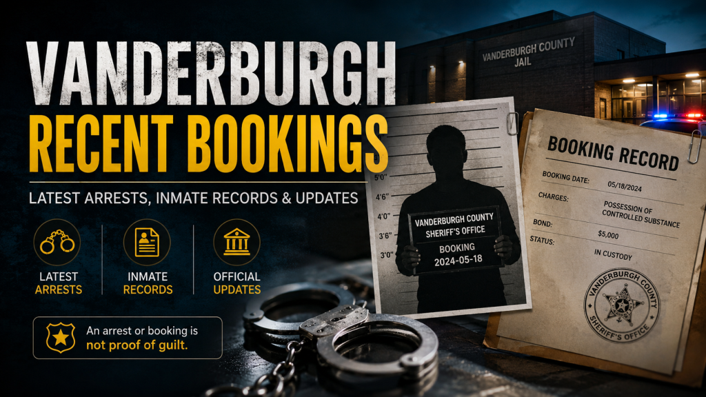 Vanderburgh Recent Bookings | Latest Arrests, Inmate Records & Updates
